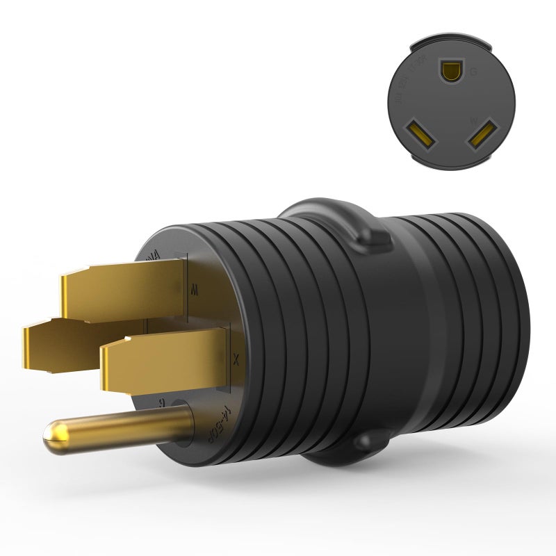 RVGUARD 50 Amp to 30 Amp RV Adapter Plug, NEMA 14-50P to NEMA TT-30R Electrical Power Adapter - Image 1